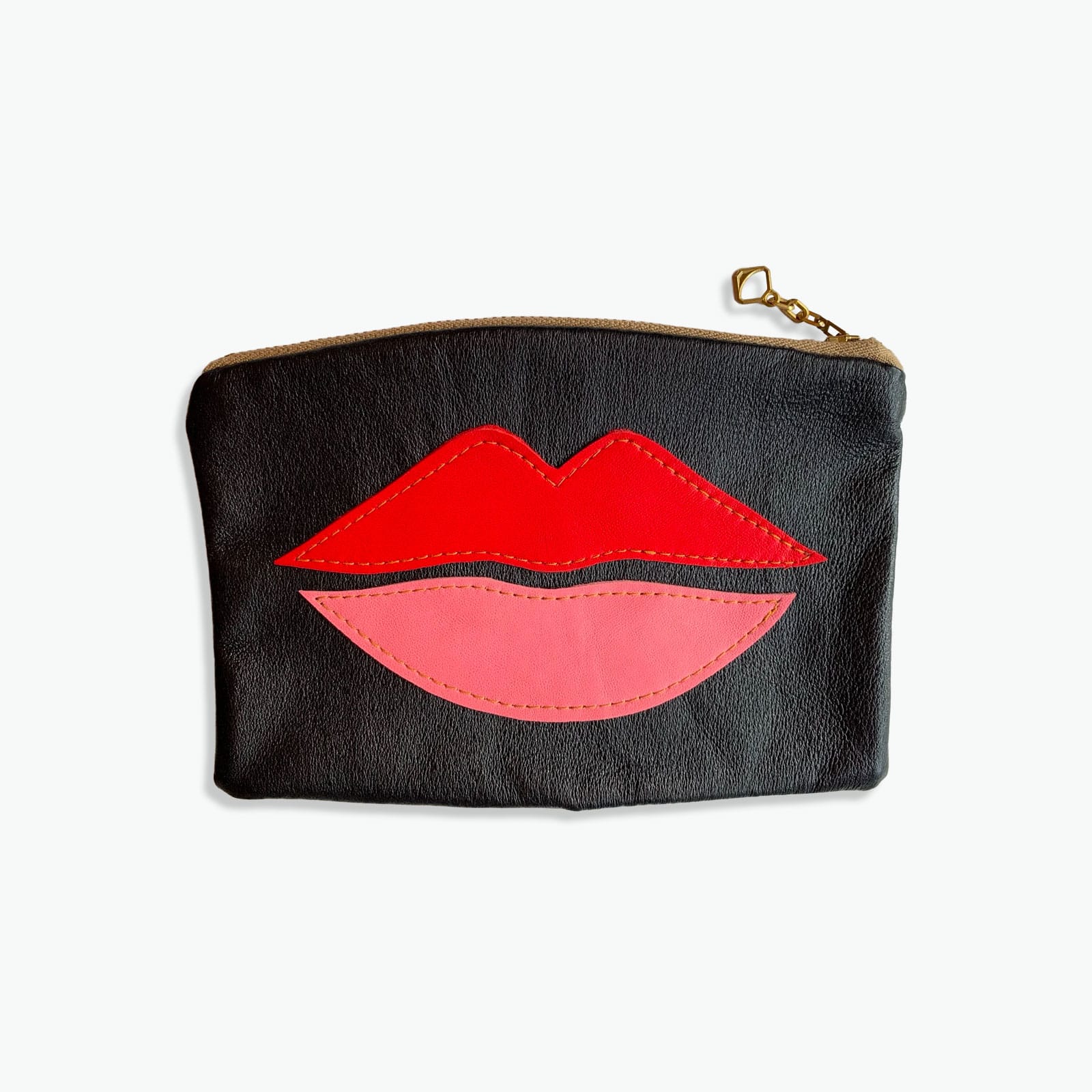 Upcycled Leather Lipstick Holder/coin Pouch With Leather 
